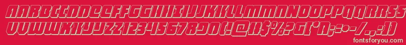 heavyfalcon3dital Font – Green Fonts on Red Background