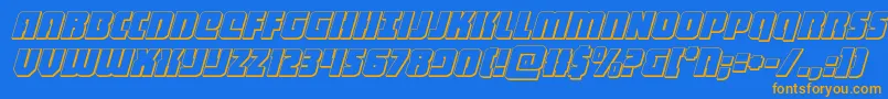 heavyfalcon3dital Font – Orange Fonts on Blue Background