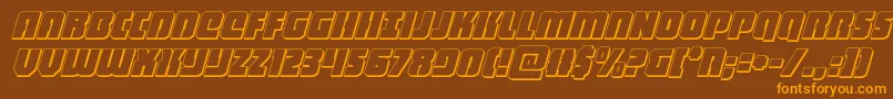 heavyfalcon3dital Font – Orange Fonts on Brown Background