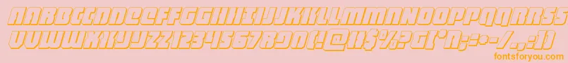 heavyfalcon3dital-Schriftart – Orangefarbene Schriften auf rosa Hintergrund