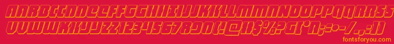heavyfalcon3dital Font – Orange Fonts on Red Background