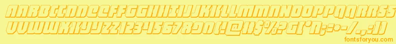 heavyfalcon3dital Font – Orange Fonts on Yellow Background