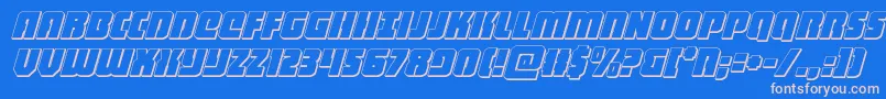 heavyfalcon3dital Font – Pink Fonts on Blue Background
