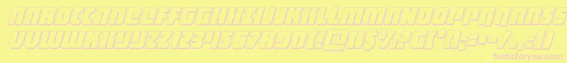 heavyfalcon3dital Font – Pink Fonts on Yellow Background