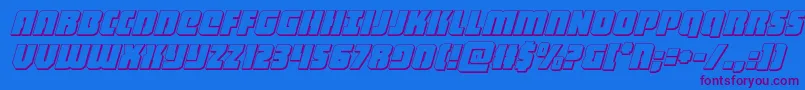 heavyfalcon3dital Font – Purple Fonts on Blue Background