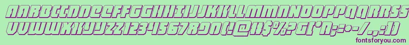 heavyfalcon3dital Font – Purple Fonts on Green Background