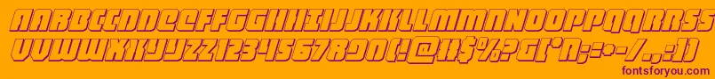 heavyfalcon3dital Font – Purple Fonts on Orange Background