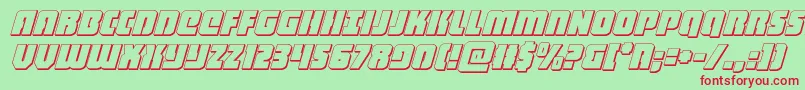 heavyfalcon3dital Font – Red Fonts on Green Background