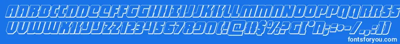 heavyfalcon3dital Font – White Fonts on Blue Background