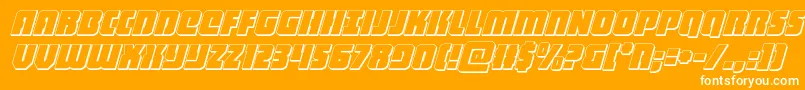 heavyfalcon3dital Font – White Fonts on Orange Background