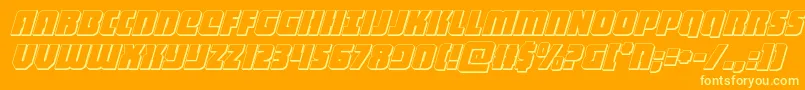 heavyfalcon3dital Font – Yellow Fonts on Orange Background