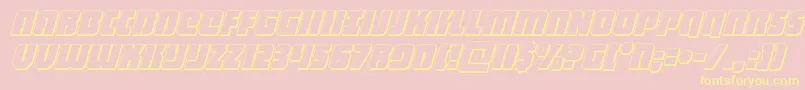 heavyfalcon3dital Font – Yellow Fonts on Pink Background