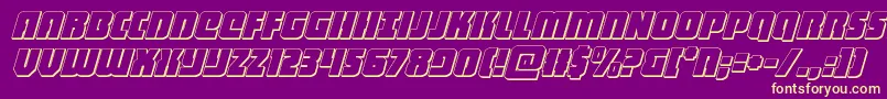 heavyfalcon3dital Font – Yellow Fonts on Purple Background