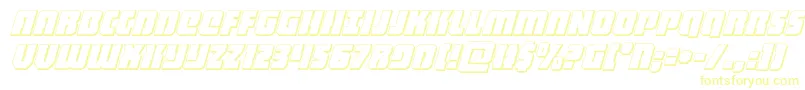 heavyfalcon3dital Font – Yellow Fonts on White Background