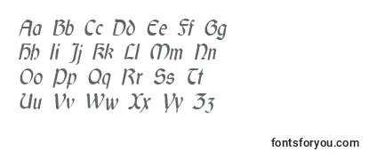 Schriftart GaeliccondensedItalic