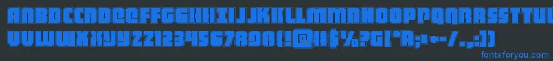 heavyfalconacad Font – Blue Fonts on Black Background