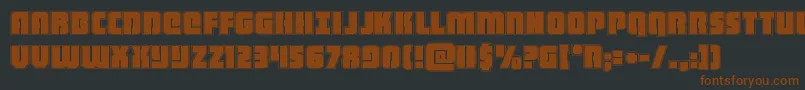 heavyfalconacad Font – Brown Fonts on Black Background