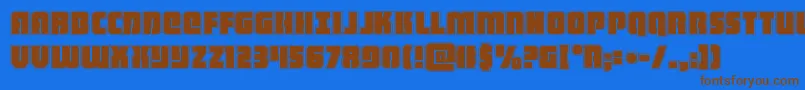 heavyfalconacad Font – Brown Fonts on Blue Background