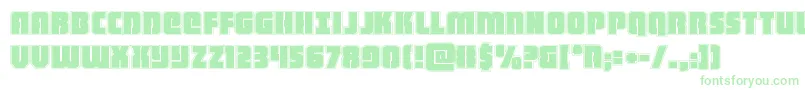 Czcionka heavyfalconacad – zielone czcionki