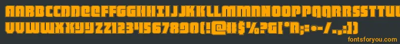 heavyfalconacad Font – Orange Fonts on Black Background