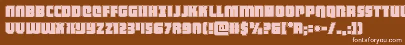 heavyfalconacad Font – Pink Fonts on Brown Background