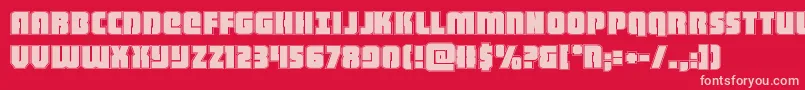 heavyfalconacad Font – Pink Fonts on Red Background