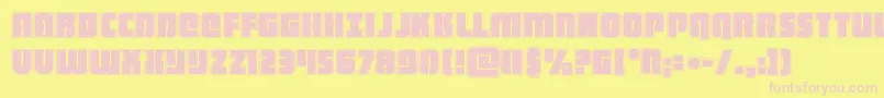 heavyfalconacad Font – Pink Fonts on Yellow Background