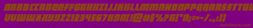 heavyfalconacadital Font – Brown Fonts on Purple Background