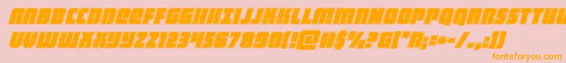 heavyfalconacadital Font – Orange Fonts on Pink Background