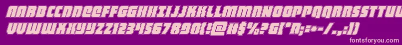 heavyfalconacadital Font – Pink Fonts on Purple Background