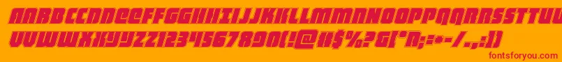 heavyfalconacadital Font – Red Fonts on Orange Background