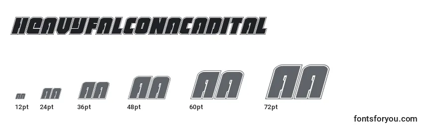 Heavyfalconacadital Font Sizes