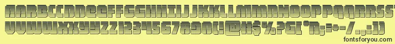 heavyfalconchrome Font – Black Fonts on Yellow Background