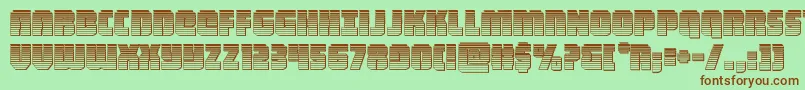 heavyfalconchrome Font – Brown Fonts on Green Background