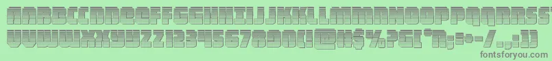 heavyfalconchrome Font – Gray Fonts on Green Background