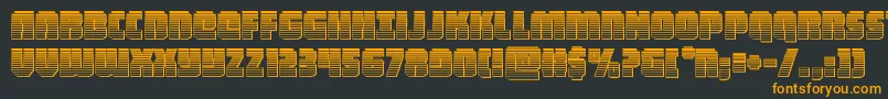 heavyfalconchrome Font – Orange Fonts on Black Background