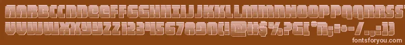 heavyfalconchrome Font – Pink Fonts on Brown Background