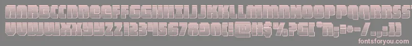 heavyfalconchrome Font – Pink Fonts on Gray Background