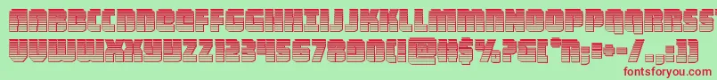 heavyfalconchrome Font – Red Fonts on Green Background