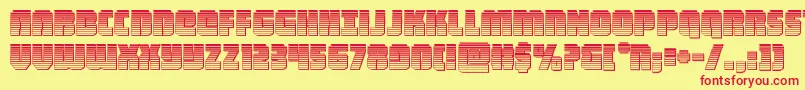 heavyfalconchrome Font – Red Fonts on Yellow Background