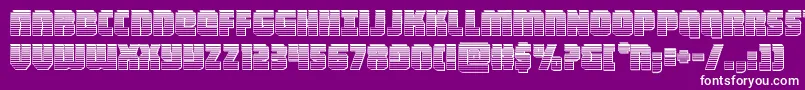 heavyfalconchrome Font – White Fonts on Purple Background