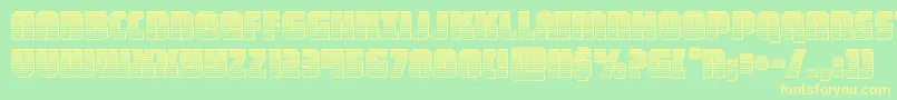 heavyfalconchrome Font – Yellow Fonts on Green Background