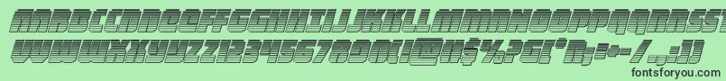 フォントheavyfalconchromeital – 緑の背景に黒い文字