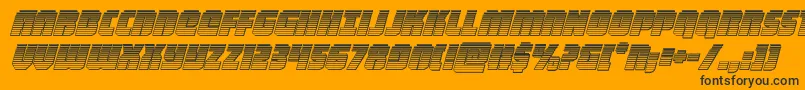 heavyfalconchromeital Font – Black Fonts on Orange Background