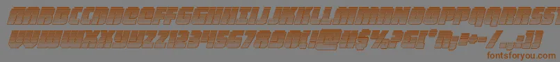 heavyfalconchromeital Font – Brown Fonts on Gray Background