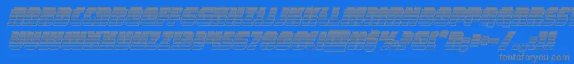 Police heavyfalconchromeital – polices grises sur fond bleu
