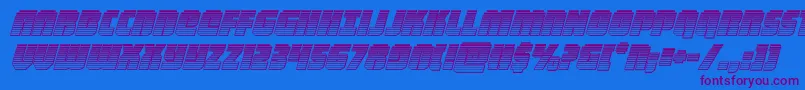 heavyfalconchromeital-Schriftart – Violette Schriften auf blauem Hintergrund