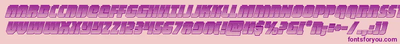 heavyfalconchromeital-Schriftart – Violette Schriften auf rosa Hintergrund
