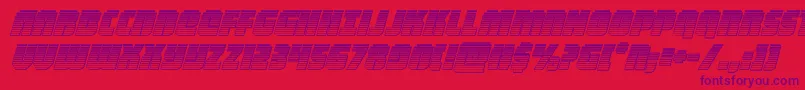 heavyfalconchromeital-Schriftart – Violette Schriften auf rotem Hintergrund