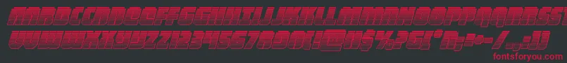 heavyfalconchromeital Font – Red Fonts on Black Background